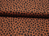 REST Baumwolle - Animal Skin - Leopardenmuster auf Rost - 0,4 m 3