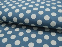 Softshell - Dots - Hellblau auf mattes Jeansblau - 0.8 Meter