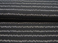 Jersey - Irregular Stripes - Black - Weiße Striche auf Schwarz - 0,5 Meter 4