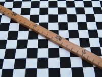 Jersey - Check 2 cm- Schwarz Weiß Karo 0,5m 4