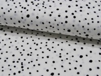 Baumwolle - Schwarze Punkte auf Weiß - 0,5 m