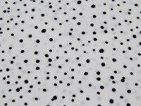 Baumwolle - Schwarze Punkte auf Weiß - 0,5 m 2
