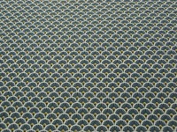 Beschichtete Baumwolle - Fächermuster Jeansblau 50 x140 cm 2