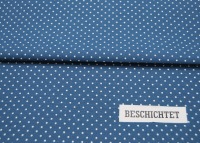 Beschichtete Baumwolle - Petit Dots auf Jeansblau / Blau - 50x145cm