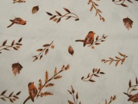 Baumwolle - Snoozy Fabrics - Kleine Vögelchen - auf Sand/Beige 0,5m 3