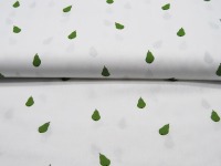 Baumwolle Popeline - Mille Fleur Pears - Birnen auf Weiß - 0.5m