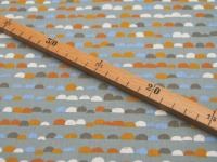 Baumwolle - Pebbles - Graphisches Muster - Auf Dusty Green 0,5m 3