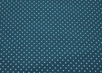 Beschichtete Baumwolle - Petit Dots auf Petrol - 50x145cm 3