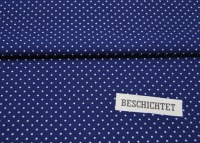 Beschichtete Baumwolle - Petit Dots auf Mittelblau / Kobaltblau - 50x145cm