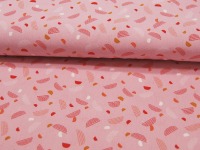 Baumwolle - Xavi - Mix Dots Rose - graphisches Muster auf Rosa 0,5m 2