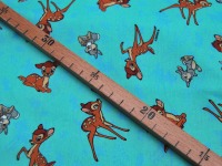 Baumwolle - Lizenz - Disney Bambi - auf Türkis 0,5m 4