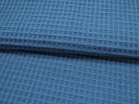 Wafflepique - Baumwolle in Jeansblau 0,5m 3