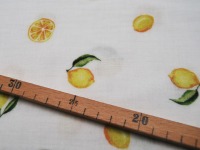 Musselin/Double Gauze Digital - Lemons - Zitronen auf Weiß 0,5 m 3