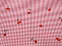 Baumwolle - Poplin Digital - Cherry / Kirsche auf Rosa - 0.5 Meter 3