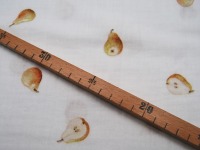 Musselin/Double Gauze Digital - Pears - Birnen auf Weiß 0,5 m 4