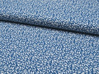 Baumwolle - Blumenmuster in Blau und Weiß 0,5 Meter 2