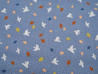 Baumwolle - Poplin - Little Birds - kleine Vögel auf Blau / Blue Shadow 0,50m 4