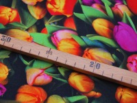 Baumwolle - Panama Digital Print - Tulpen 0,5m
