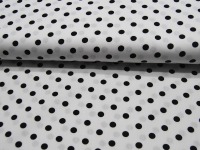 Schwarze Dots auf Weiß - Baumwolle 0,5 m