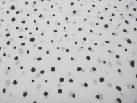 Baumwolle - Snoozy Fabrics - Small Dots - Kleine Punkte Taupe auf Weiß 0,5m 3