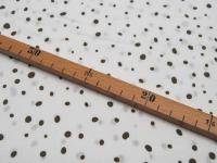 Baumwolle - Snoozy Fabrics - Small Dots - Kleine Punkte Taupe auf Weiß 0,5m 4