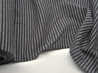 Bündchen - Ringelbündchen - Schwarz-Graumeliert - 50 cm im Schlauch 3