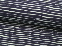 Jersey - BIO - Stripes - Streifen Mint auf Dunkelblau - 0,5 Meter 4