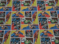 REST Baumwolle - Lizenz - Justice League - Batman, Superman... - Comic Style 0,45m 2