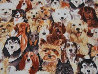 Dekostoff - Canvas Digital - Dogs Allover - Hunde 0,5m