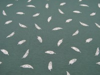 Jersey - Feathers - Federn auf Dusty Green - 0.5 Meter 4
