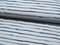 Baumwolle - Snoozy Fabrics - Stripe - Blaue Streifen auf Weiß 0,5m 2