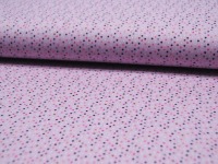Baumwolle Poplin - Dots - Punkte auf Dusty Lila 0,5m 2
