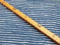 Jersey - Streifen in Jeansblau / Jeans - Weiß - 0.5 Meter 3