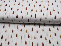 Baumwolle - Snoozy Fabrics - Raindrops - Regentropfen auf Weiß 0,5m 4