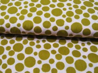 Baumwolle - Poplin - DOTS - Olivfarbene Dots auf Hellrosa 0,50m 3