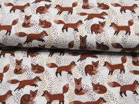 Baumwolle - Snoozy Fabrics - Fuchs - auf Weiß 0,5m