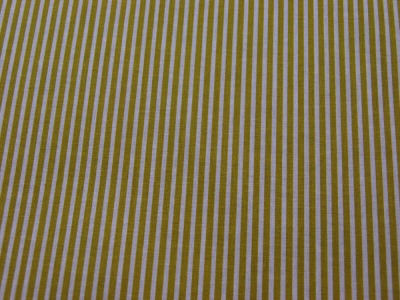 Beschichtete Baumwolle - Gestreift in Weiß-Senf 50 x 135cm