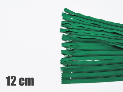 10 x 12cm grüne Reißverschlüsse - 10 Reißverschlüße im Setsonderpreis