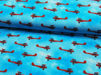Jersey - Rote Flugzeuge auf blauem Himmel - 0,5 Meter