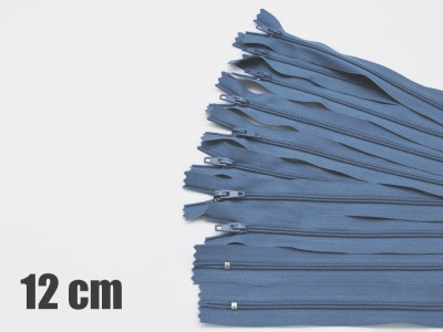 10 x 12cm jeansblaue Reißverschlüsse - 10 Reißverschlüße im Setsonderpreis
