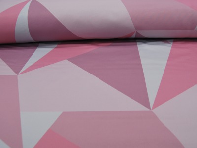 Softshell - Fiete - Graphisches Muster in Rose Töne - 05 Meter