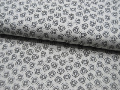 Baumwolle - Umbrella in Schwarz auf Cremeweiß/Ecru - 0,50 m