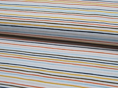 Baumwolle - Stripe an Space -Streifen auf Weiß 085 meter