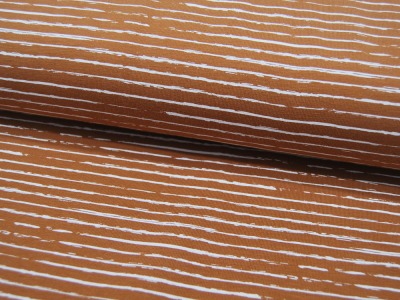Jersey - Streifen in Caramel - Weiß - 0.5 Meter