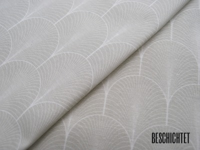 Beschichtete Baumwolle - Anna Star - Nuru Ecru - Graphisches Muster - 0,5 m