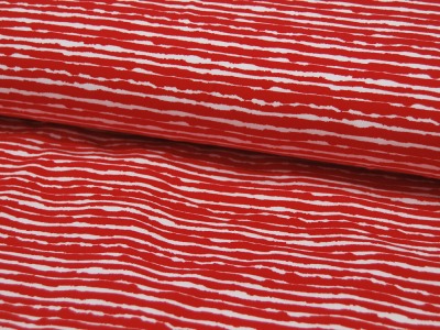 Jersey - Wilde Streifen in Rot - Weiß - 05 Meter