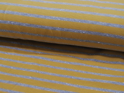 Sweat - Melange Stripes - Streifen in Senf Graumeliert - 05m