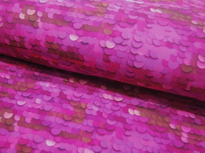 Softshell - Paillettenmuster in Pink/Beere - 0.5 Meter