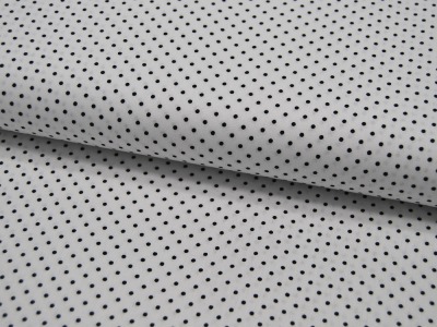 Petit Dots in Schwarz auf Weiß - Baumwolle 05 m