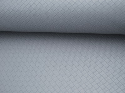 Kunstleder - Square - Graphisches Muster in Grau - 50 x 140 cm - und kein Tier musste für dieses Leder sterben